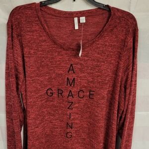 C est 1946 Amazing Grace 18/20W Red Mingle Sweater